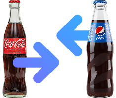 Coke and Pepsi bottles