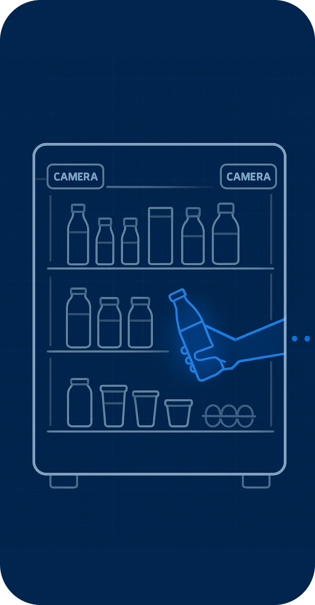 Bottles in fridge